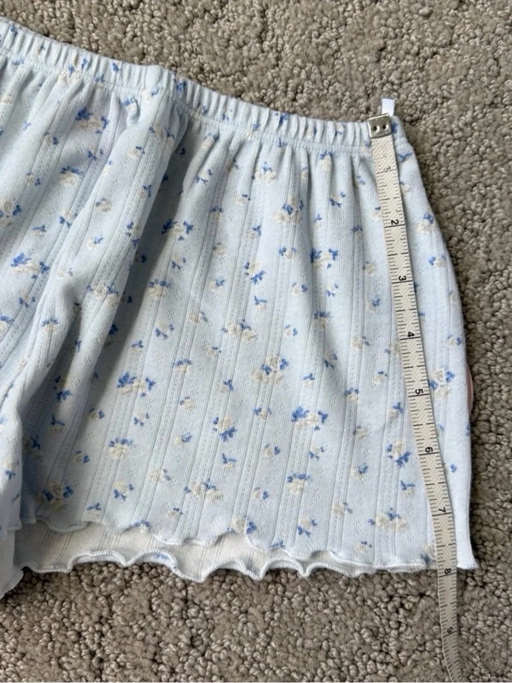 LoveShackFancy Cottagcore Short and Shirt Set Bundle Girl Medium Blue Floral NWT